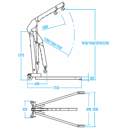Nordberg N3720 Кран гидравлический складной 2000 кг