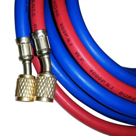 Набор шлангов для заправки фреона, 2 шт, KRAFTWELL KRW-HRB