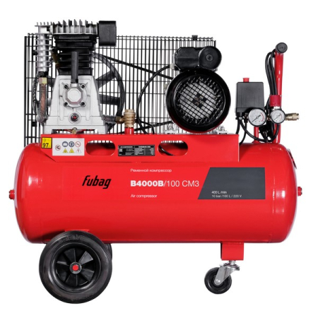 Компрессор поршневой масляный ременной одноступенчатый Fubag B4000B/100 СМ3