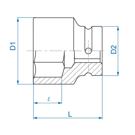 KING TONY 8535A0M Головка торцевая ударная 1 дюйм шестигранная, 100 мм KING TONY 8535A0M Головка торцевая ударная 1 дюйм шестигранная, 100 мм