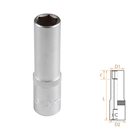 Головка торцевая глубокая шестигранная 3/8", 11 мм, AFFIX AF00130011