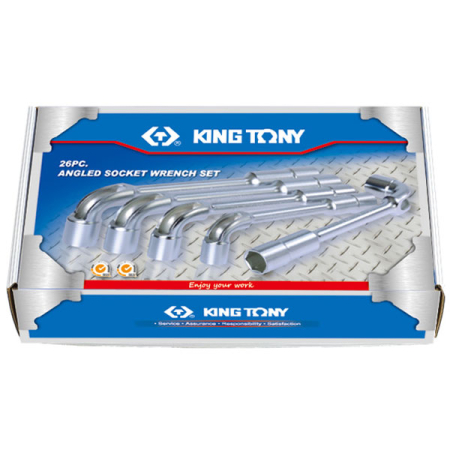 Набор ключей торцевых Г-образных 6-32 мм, 26 предметов King Tony 1826MR