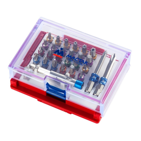 Набор вставок (бит) 1/4 дюйма, TORX, HEX, PZ, PH, SLOT, 28 предметов МАСТАК 058-11028C