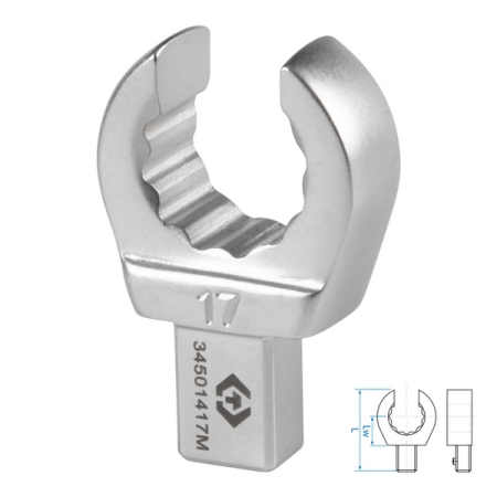 Насадка разрезная серии FIT, 17 мм, 9x12 мм KING TONY 34501417M