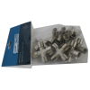 Переходник пневматический крест 4*F1/4", 10 шт, KraftWell KRW-TC14F4-10