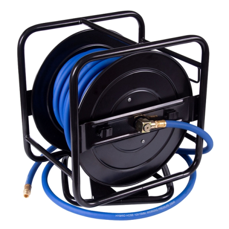 Шланг пневматический на открытой катушке 10x15 мм, 20 м, поливинилхлоридный, резьба 1/4", МАСТАК 684-10120HR