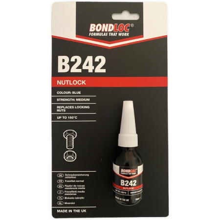 Резьбовой фиксатор средней прочности, 10 мл, блистер, BONDLOC B242 Резьбовой фиксатор средней прочности, 10 мл, блистер, BONDLOC B242