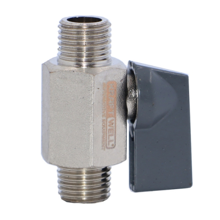 Вентиль пневматический шаровый M1/4-M1/4, 1 шт, KraftWell KRW-BV14M