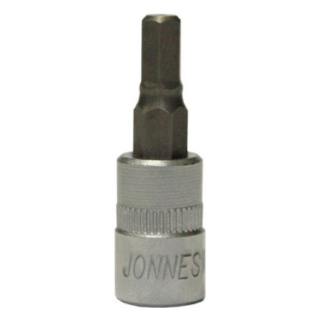 Насадка торцевая 1/4"DR с вставкой-битой шестигранной, H6, L=37 мм, Jonnesway, S09H206
