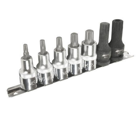 Набор бит-головок 1/2" SPLINE M5-14, М16Н 7 предметов JTC-H407M