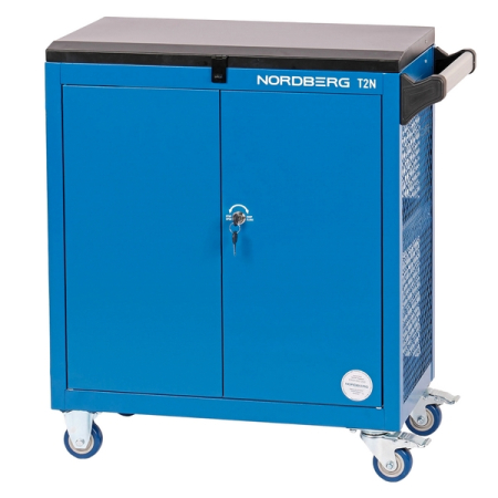Nordberg T2N Тележка инструментальная, 3 полки с дверцами