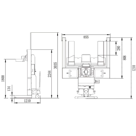 Колонны подкатные электрогидравлические, 4x2,5 т, беспроводные KRAFTWELL KRW2.5H