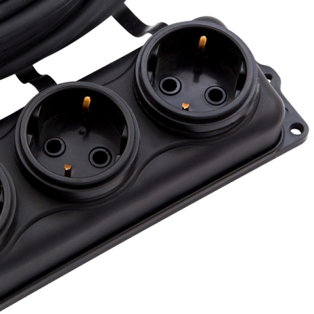 Удлинитель силовой 10 м, 16 А, тип УХз16, 3x1.5 мм, 3 розетки, Сибртех 95885