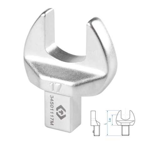 Насадка рожковая серии FIT, 17 мм, 9x12 мм KING TONY 34501117M