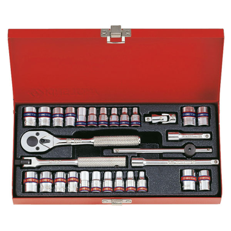 KING TONY 2030CR Набор торцевых головок 1/4 дюйма 4-12 мм, 5/32-1/2 дюйма, 30 предметов KING TONY 2030CR Набор торцевых головок 1/4 дюйма 4-12 мм, 5/32-1/2 дюйма, 30 предметов