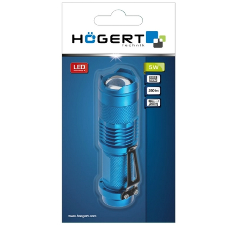 Фонарик карманный, 5W LED, HOEGERT HT1E424 Фонарик карманный, 5W LED, HOEGERT HT1E424