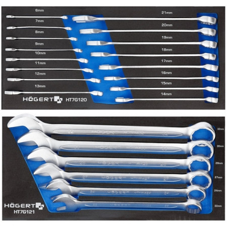 Набор инструментов в тележке, 214 предметов, HOEGERT HT7G056