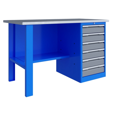 Верстак слесарный однотумбовый Верстакофф TNC 141.16.2