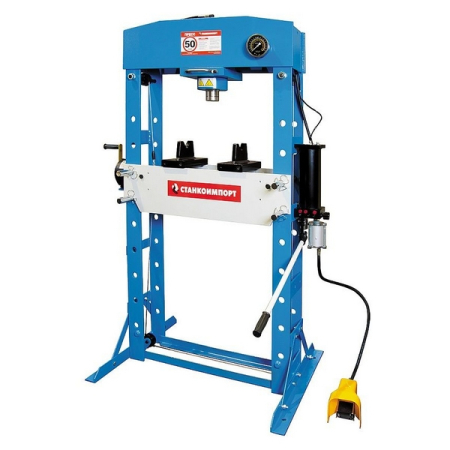 Пресс гидравлический гаражный, 50 т, с ручным и пневмоприводом, СТАНКОИМПОРТ SD0811CE