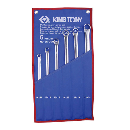 KING TONY 1F06MRN Набор ключей накидных удлиненных 10-24 мм 6 предметов
