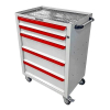 Инструментальная тележка, 5 ящиков, белая, Great Wolf GWT-K5W