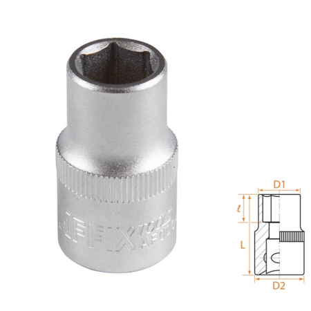 Головка торцевая стандартная шестигранная 1/2", 13 мм, AFFIX AF00040013