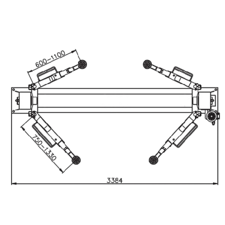 Подъемник автомобильный двухстоечный электрогидравлический, 4 т, KRAFTWELL KRW240EB (380V)