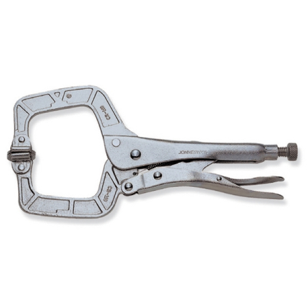 Зажим ручной с фиксацией, С-образный захват, 450 мм, Jonnesway P53M18