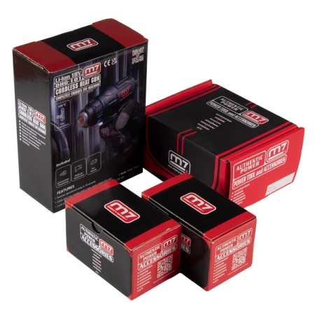 Аккумуляторный термофен, 18 В, 7 предметов, MIGHTY SEVEN DHG-101A