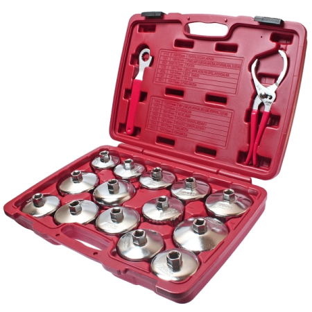 Набор съемников масляных фильтров, чашки и щипцы, 16 предметов, JTC-4666 Набор съемников масляных фильтров, чашки и щипцы, 16 предметов, JTC-4666