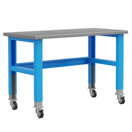 Стол металлический промышленный на колесах Верстакофф PLC 15.0-М