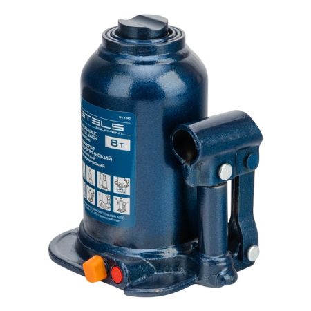 Домкрат гидравлический бутылочный телескопический, 8 т, 180-410 мм, Stels 51150