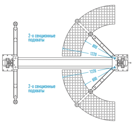 Nordberg N4120H1E-4G Подъемник автомобильный двухстоечный электрогидравлический, 4 т, с электростопорами, 380V, серый