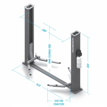 Nordberg N4120A-4T_220V Подъемник автомобильный двухстоечный электрогидравлический 4 тонны