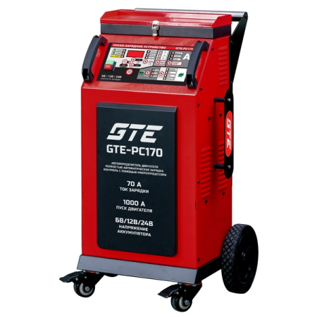 Устройство пуско-зарядное передвижное 6-12-24В, макс.ток 1000А, GTE-PC170