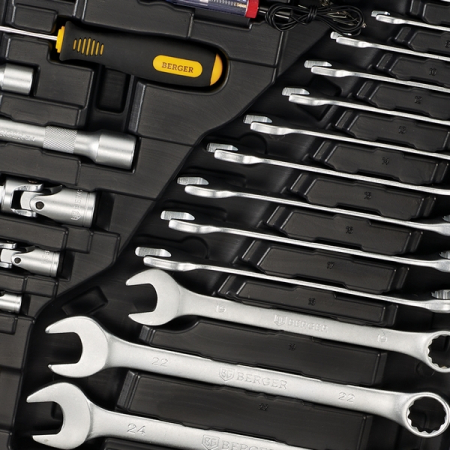 Универсальный набор инструментов “ГАННОВЕР”, 163 предмета, BERGER BG163-121438