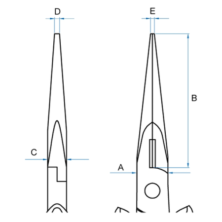 Пассатижи удлиненные (утконосы), длина 154 мм, KING TONY 6367-06