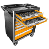 Тележка инструментальная, 7 ящиков, черная, TOLSEN TT80317