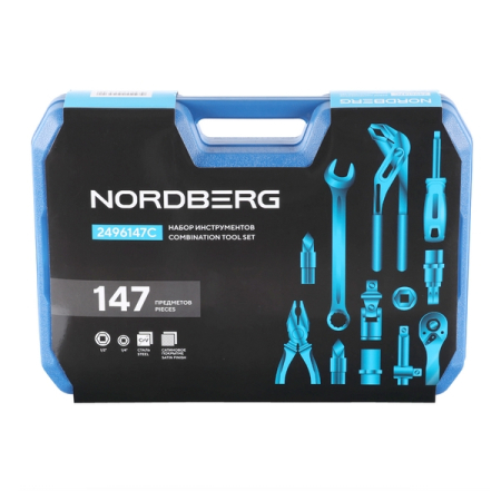 NORDBERG 2496147C Набор инструментов, 147 предметов, кейс