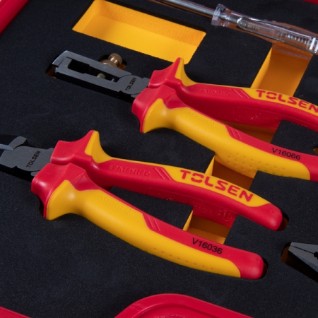 Набор инструментов диэлектрических, универсальный, 15 предметов, TOLSEN TTV82115
