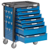 Nordberg T7N(B) Тележка инструментальная, 7 ящиков, синяя