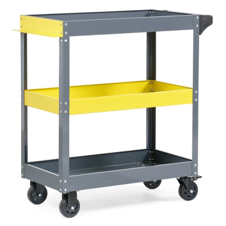 Тележка инструментальная с 3 открытыми полками KraftWell KRW-T3G