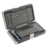 Набор бит с трещоткой 10 мм, PH, TORX, HEX, SPLINE, 37 шт, HOEGERT HT1R466