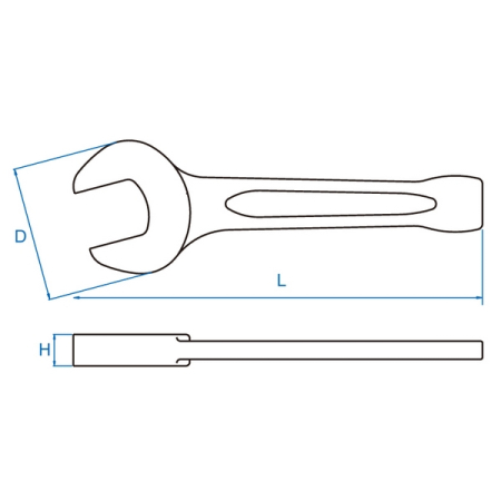 KING TONY 10A0-30 Ключ рожковый силовой ударный 30 мм