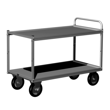 Тележка инструментальная открытая Titan с 2 полками, светло-серая, Ferrum 08.520-7001