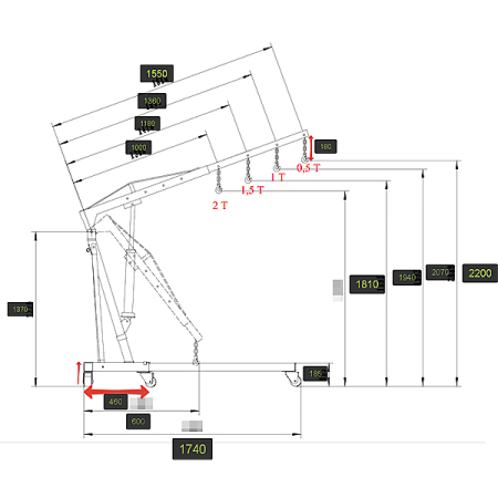 Nordberg N3720 Кран гидравлический складной 2000 кг