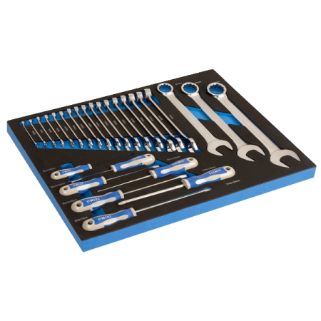 Набор комбинированных ключей и отверток, 27 предметов, ложемент, IRIMO IFF1A003