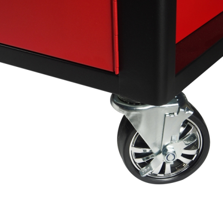 Тележка инструментальная, 7 ящиков, боковой отсек, красная JTC-S1067