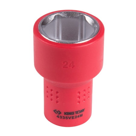 KING TONY 4335VE24M Головка торцевая диэлектрическая шестигранная 1/2”, 24 мм