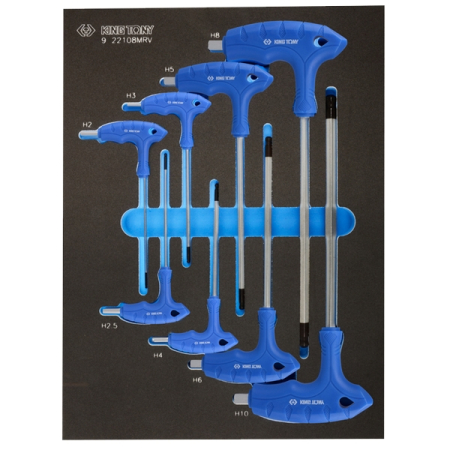 KING TONY 9-22108MRV Набор шестигранников L-тип, 8 предметов, ложемент